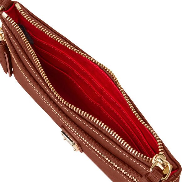 Dooney & Bourke Saffiano Double Zip Wristlet - Amber - Picture 3 of 3